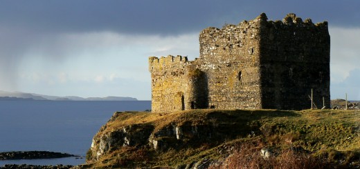 Mingary Castle under heavy skies